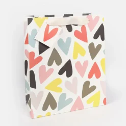 Jumbled Hearts Large Gift Bag>Caroline Gardner Store