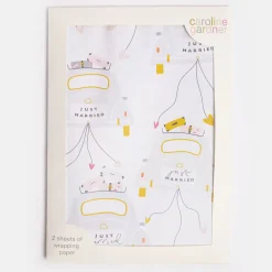 Just Married Wrapping Paper Set of 2 Sheets>Caroline Gardner Best Sale