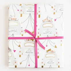 Just Married Wrapping Paper Set of 2 Sheets>Caroline Gardner Best Sale