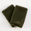 Khaki Faux Fur Wrist Warmers>Caroline Gardner New