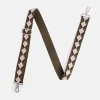 Khaki Taupe Diamond Webbing Handbag Strap>Caroline Gardner Outlet