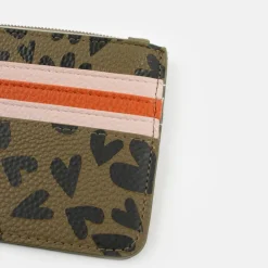 Khaki/Black Heart Long Patch Purse><noscript><img width=