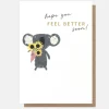 Koala Flowers Get Well Soon Card>Caroline Gardner New