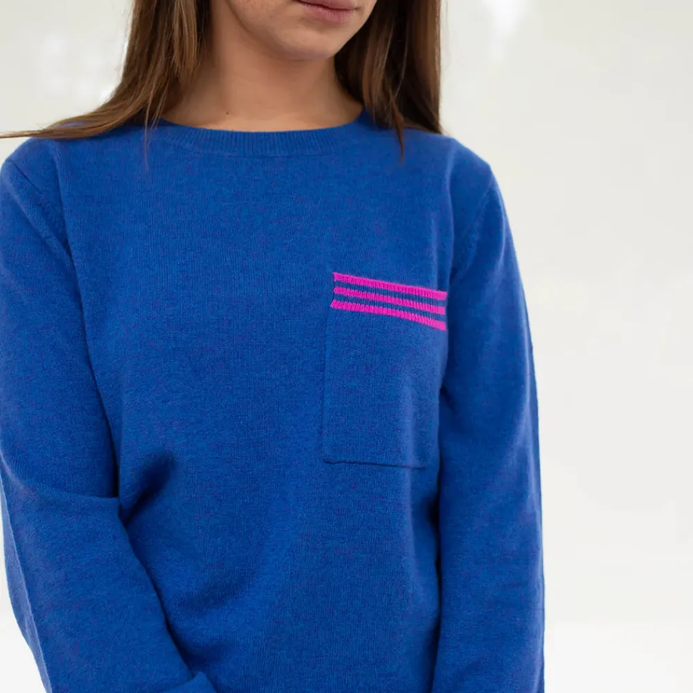 Lagoon Blue Pure Cashmere Jumper>Caroline Gardner Outlet