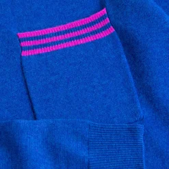 Lagoon Blue Pure Cashmere Jumper><noscript><img width=