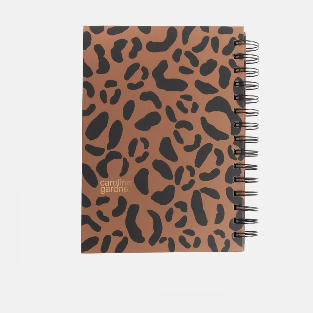 Leopard Print A5 Spiral Notebook>Caroline Gardner Shop