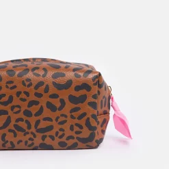 Leopard Print Cube Cosmetic Bag><noscript><img width=