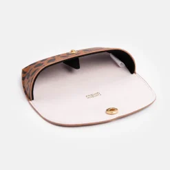 Leopard Print Flap Glasses Case><noscript><img width=