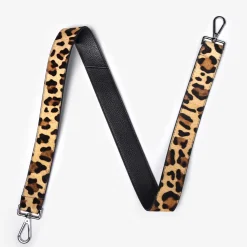 Leopard Print Leather Long Wide Handbag Strap>Caroline Gardner Fashion