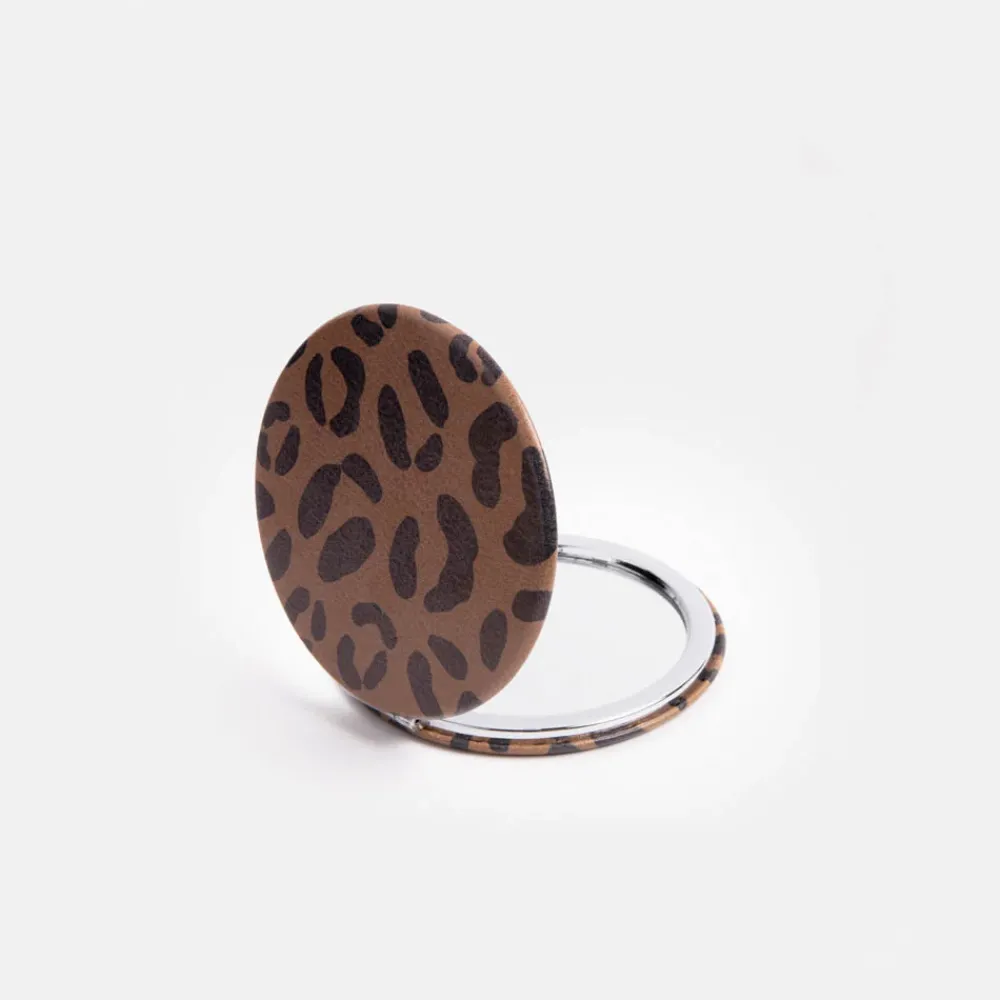 Leopard Print Round Pocket Mirror>Caroline Gardner Hot