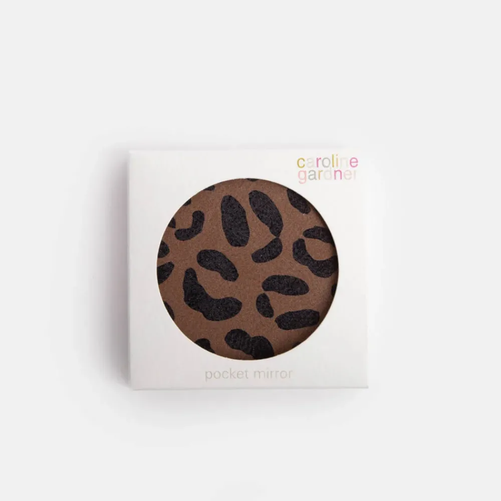 Leopard Print Round Pocket Mirror>Caroline Gardner Hot