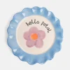 Light Blue Daisy Ceramic Plate>Caroline Gardner Store
