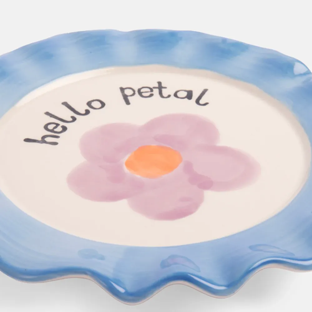 Light Blue Daisy Ceramic Plate>Caroline Gardner Store