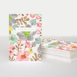 Light Floral Thank You Notecards Pack of 10>Caroline Gardner Cheap