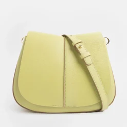 Lime Leather Helena Saddle Bag><noscript><img width=