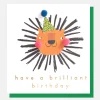Lion In Party Hat Brilliant Birthday Card>Caroline Gardner Online