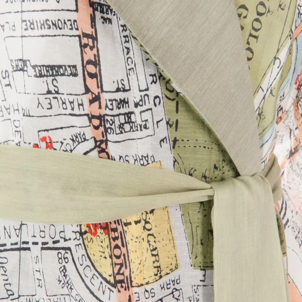 London Map Lightweight Dressing Gown>Caroline Gardner Online