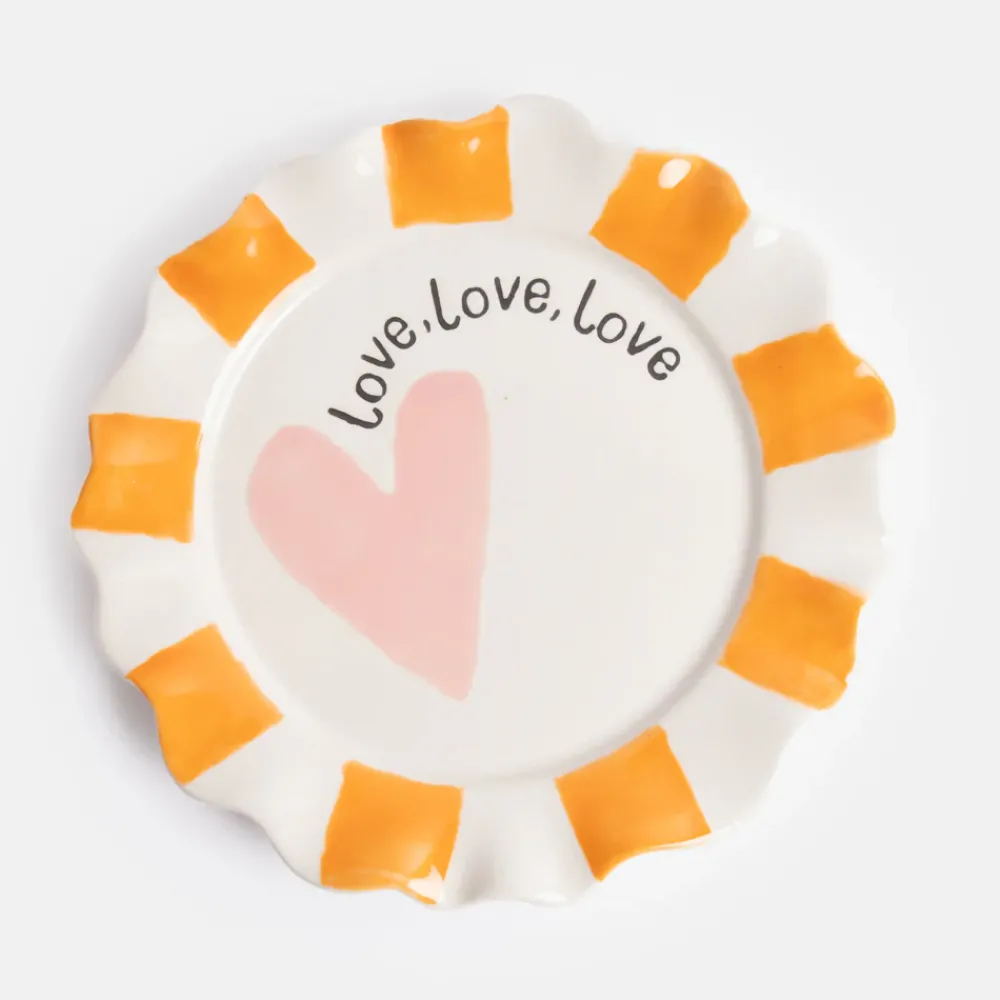 Love Heart Ceramic Plate>Caroline Gardner Hot