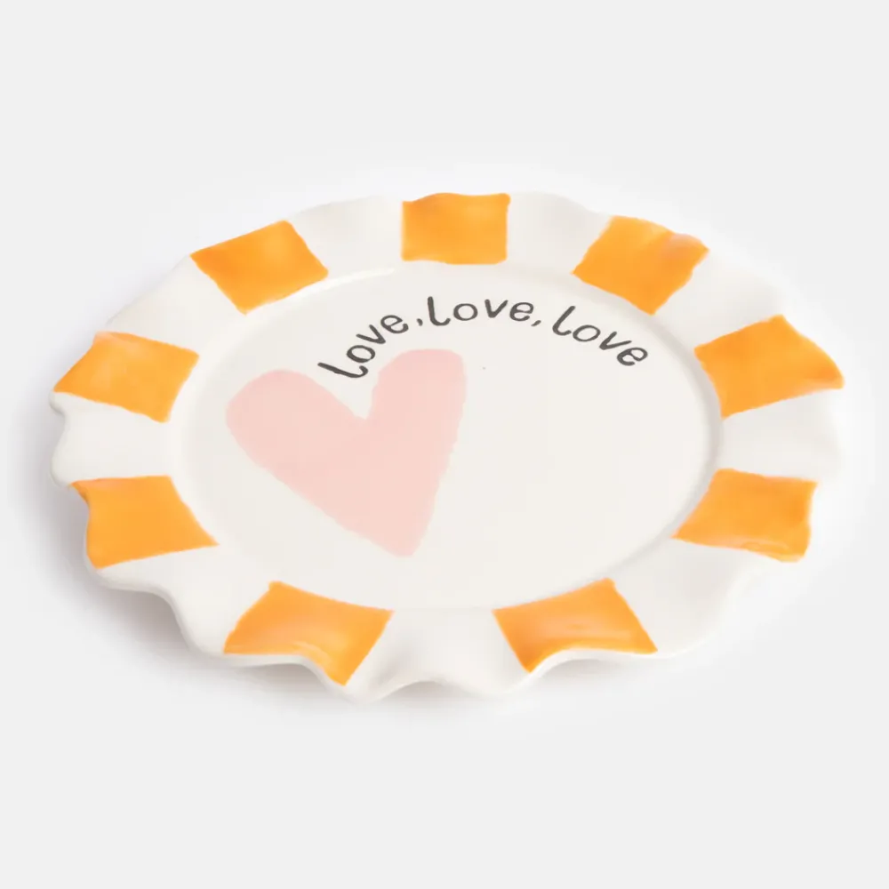 Love Heart Ceramic Plate>Caroline Gardner Hot
