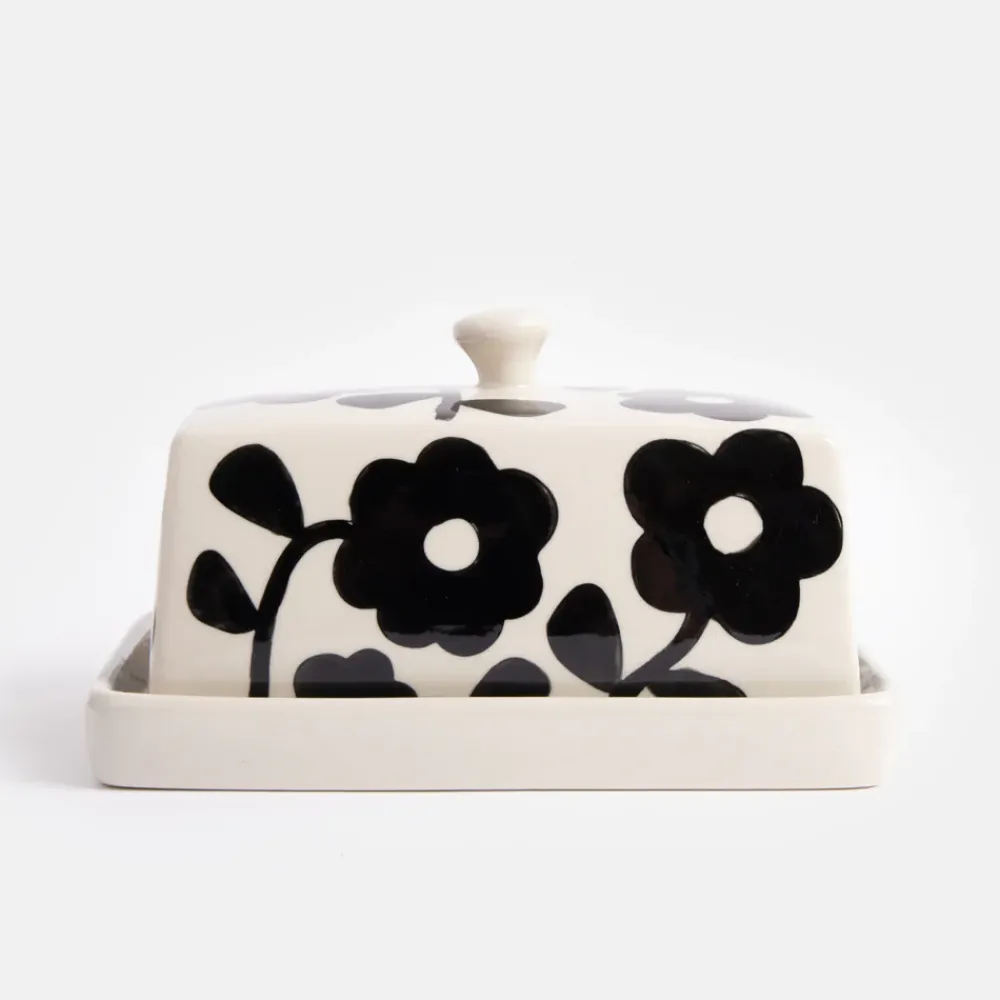 Mono Floral Butter Dish>Caroline Gardner Best