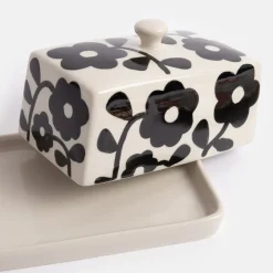 Mono Floral Butter Dish>Caroline Gardner Best