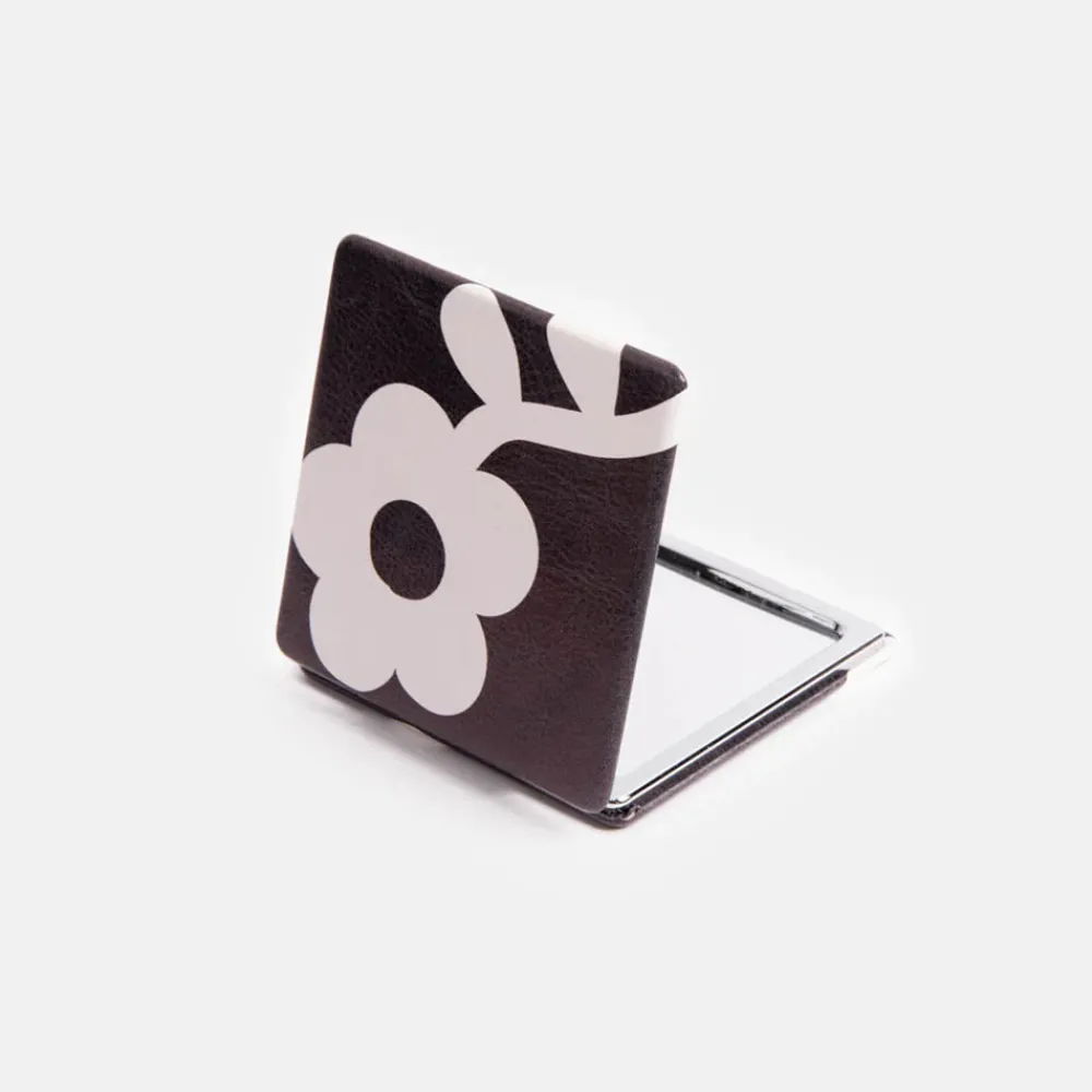 Mono Floral Square Pocket Mirror>Caroline Gardner Cheap