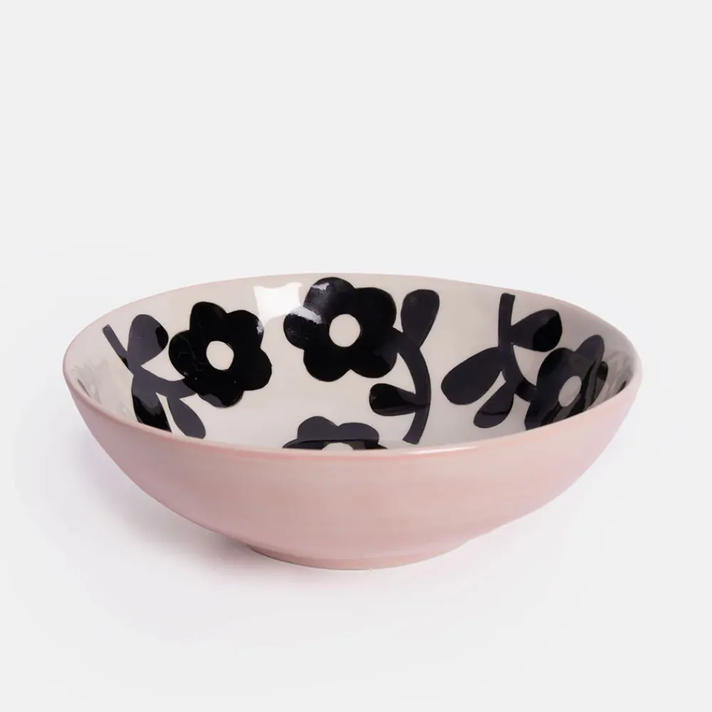 Mono Floral Stoneware Bowl>Caroline Gardner Hot