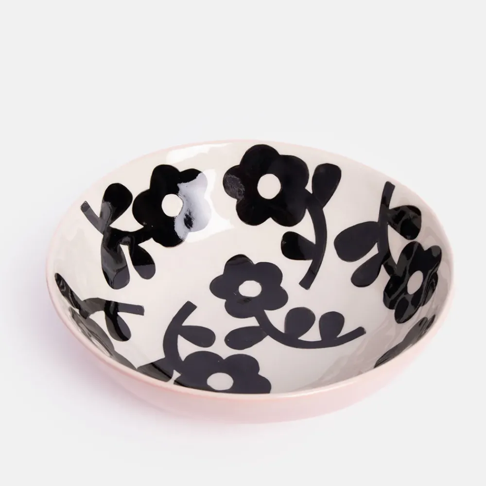 Mono Floral Stoneware Bowl>Caroline Gardner Hot