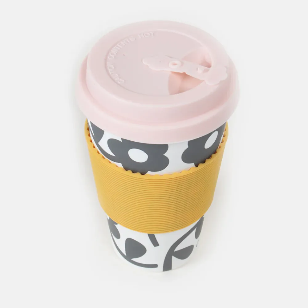 Mono Floral Travel Mug>Caroline Gardner Store