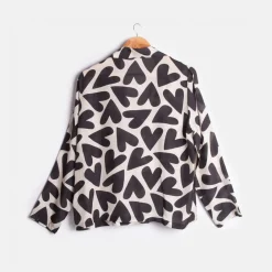 Mono Hearts Pyjama Shirt><noscript><img width=