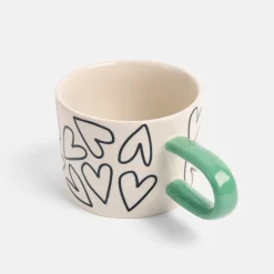 Mono Outline Hearts Mug>Caroline Gardner Hot