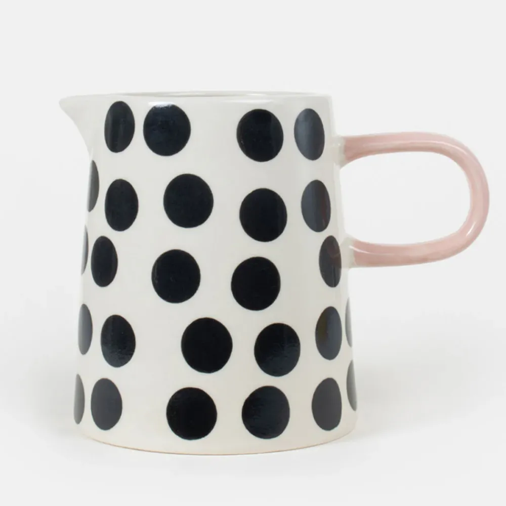 Mono Spot Hand Painted Stoneware Jug>Caroline Gardner Outlet