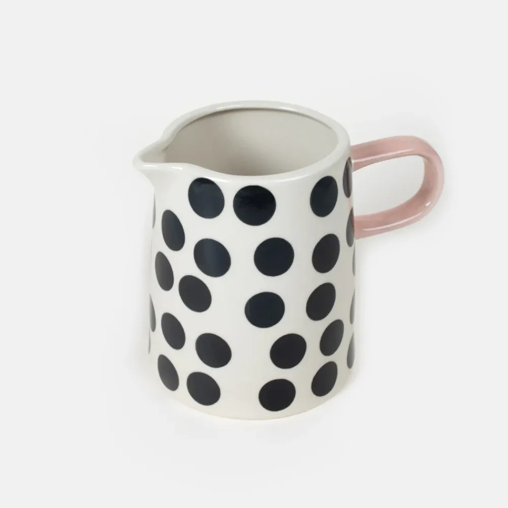 Mono Spot Hand Painted Stoneware Jug>Caroline Gardner Outlet