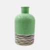 Mono Stripe Large Green Rio Vase>Caroline Gardner Best Sale