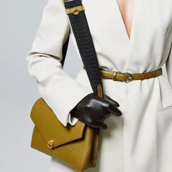 Moss Green Leather Corallo Envelope Bag><noscript><img width=