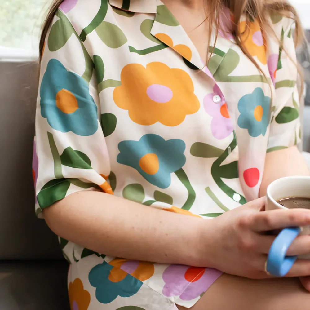 Multi Bloom Short Pyjama Set>Caroline Gardner Online