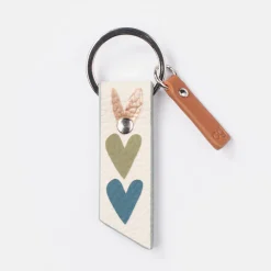 Multi Hearts Long Tab Keyring>Caroline Gardner Fashion