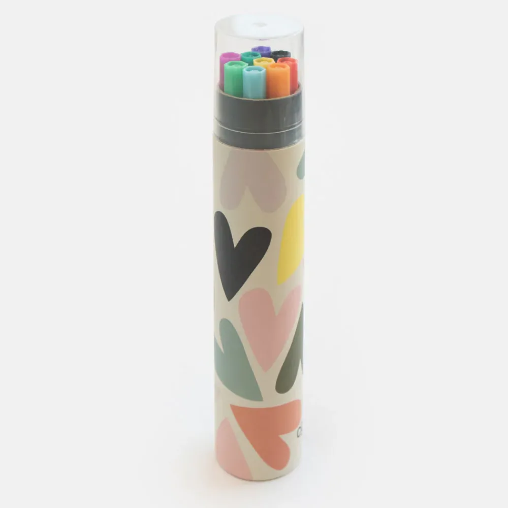 Multi Hearts Set of 9 Fineliners>Caroline Gardner Clearance