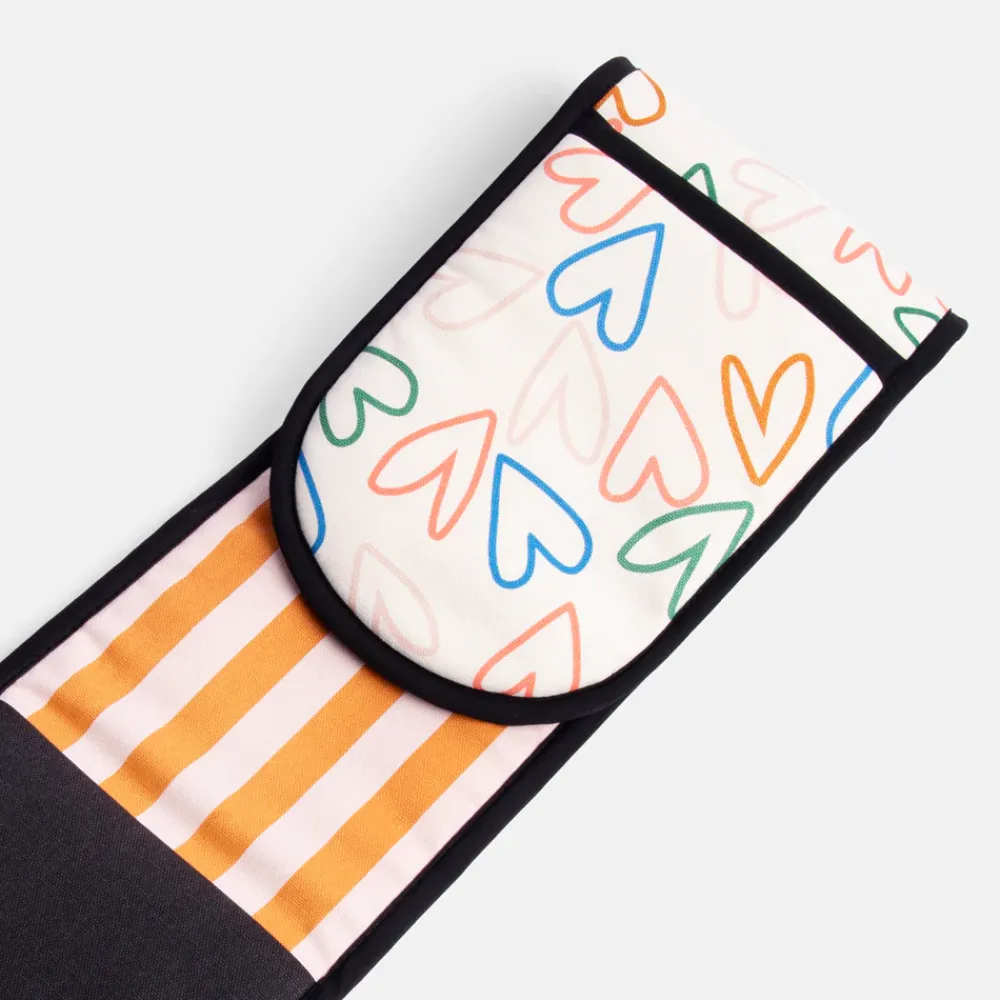 Multi Outline Hearts Double Oven Glove>Caroline Gardner Best