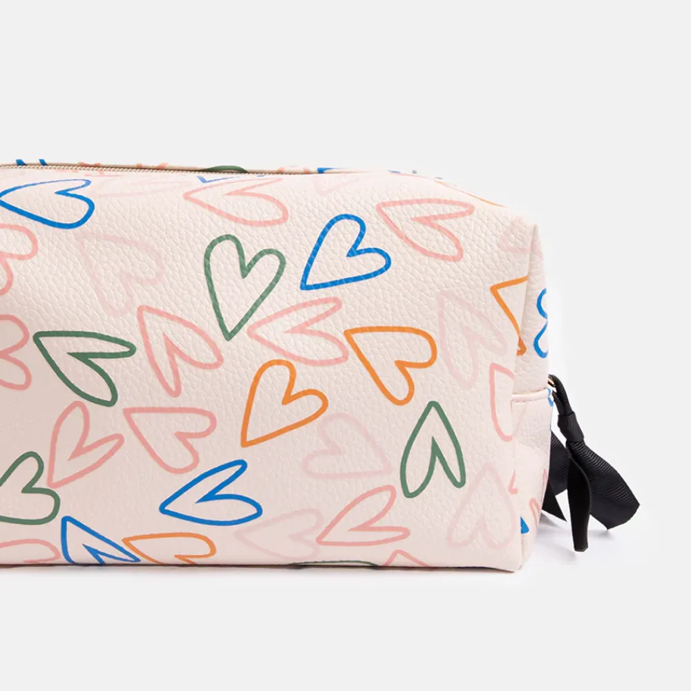 Multi Outline Hearts Large Travel Wash Bag>Caroline Gardner Best Sale