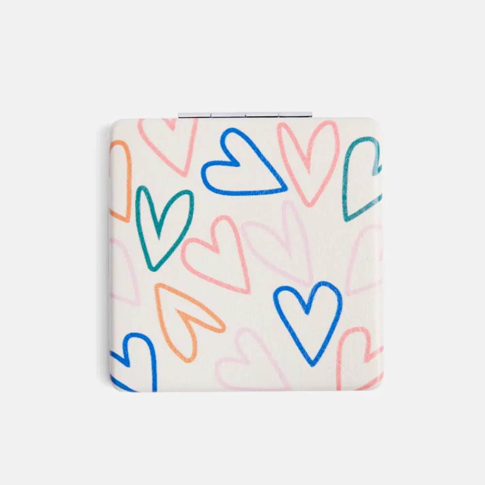 Multi Outline Hearts Square Pocket Mirror>Caroline Gardner Cheap