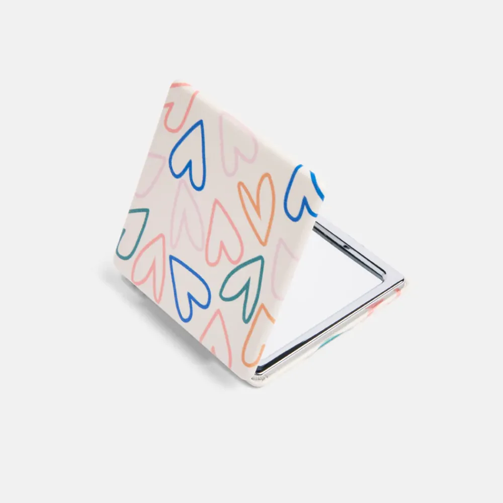 Multi Outline Hearts Square Pocket Mirror>Caroline Gardner Cheap