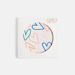Multi Outline Hearts Square Pocket Mirror><noscript><img width=