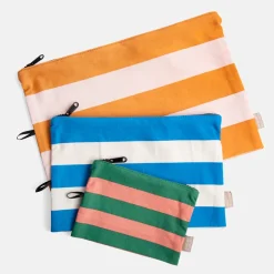 Multi Stripe Set of 3 Travel Pouches>Caroline Gardner Discount