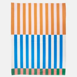 Multi Stripe/Mono Outline Hearts Set of 2 Tea Towels><noscript><img width=