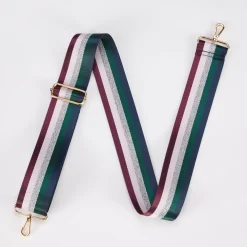 Multi/Metallic Stripe Webbing Handbag Strap>Caroline Gardner Cheap