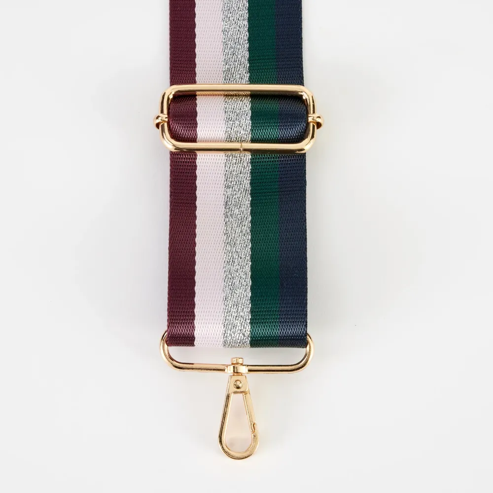 Multi/Metallic Stripe Webbing Handbag Strap>Caroline Gardner Cheap