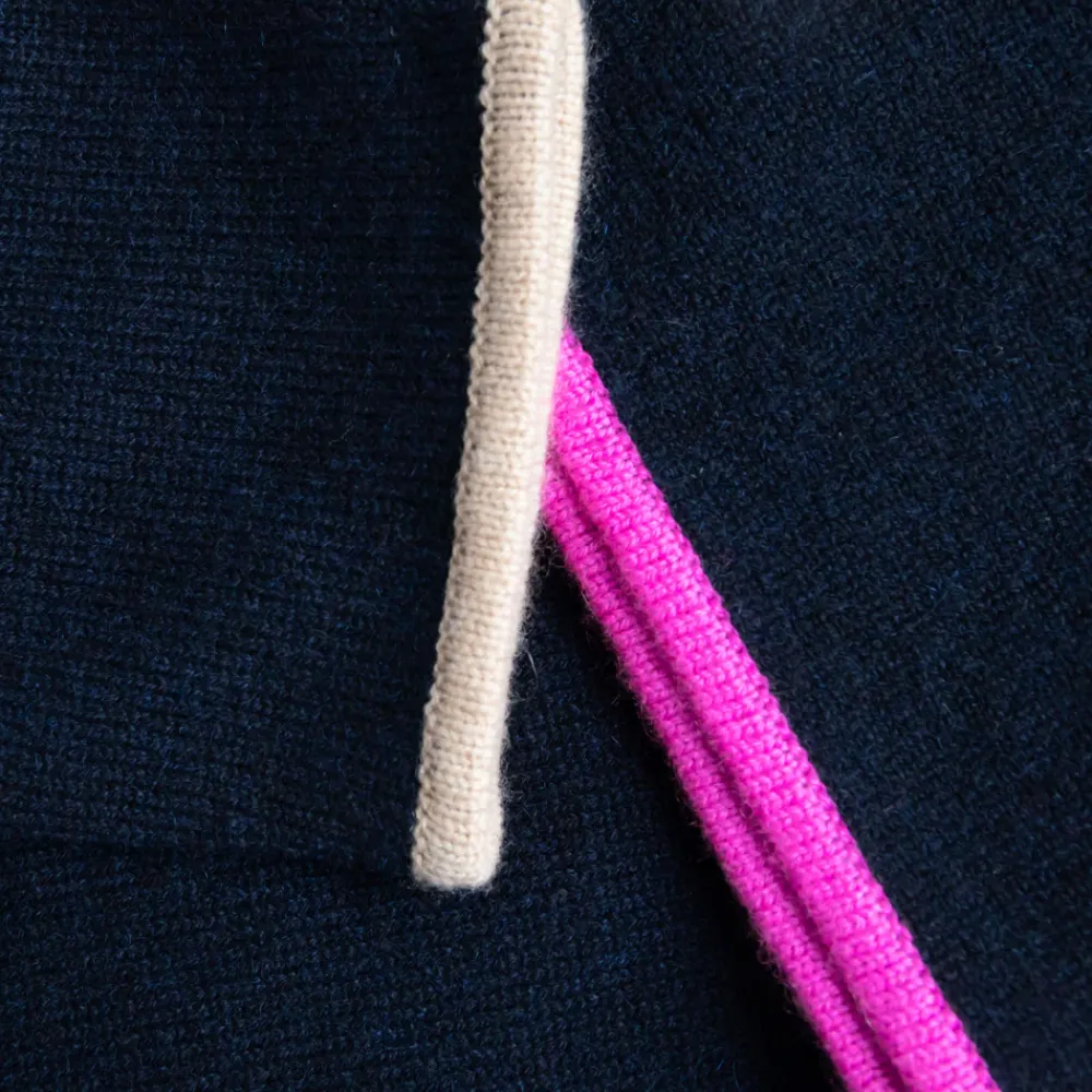Navy Blue Pure Cashmere Jumper>Caroline Gardner Store