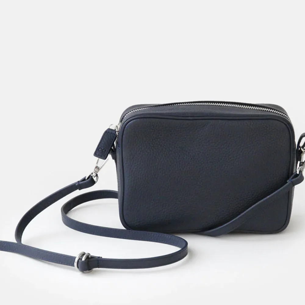Navy Leather Camera Bag>Caroline Gardner Discount