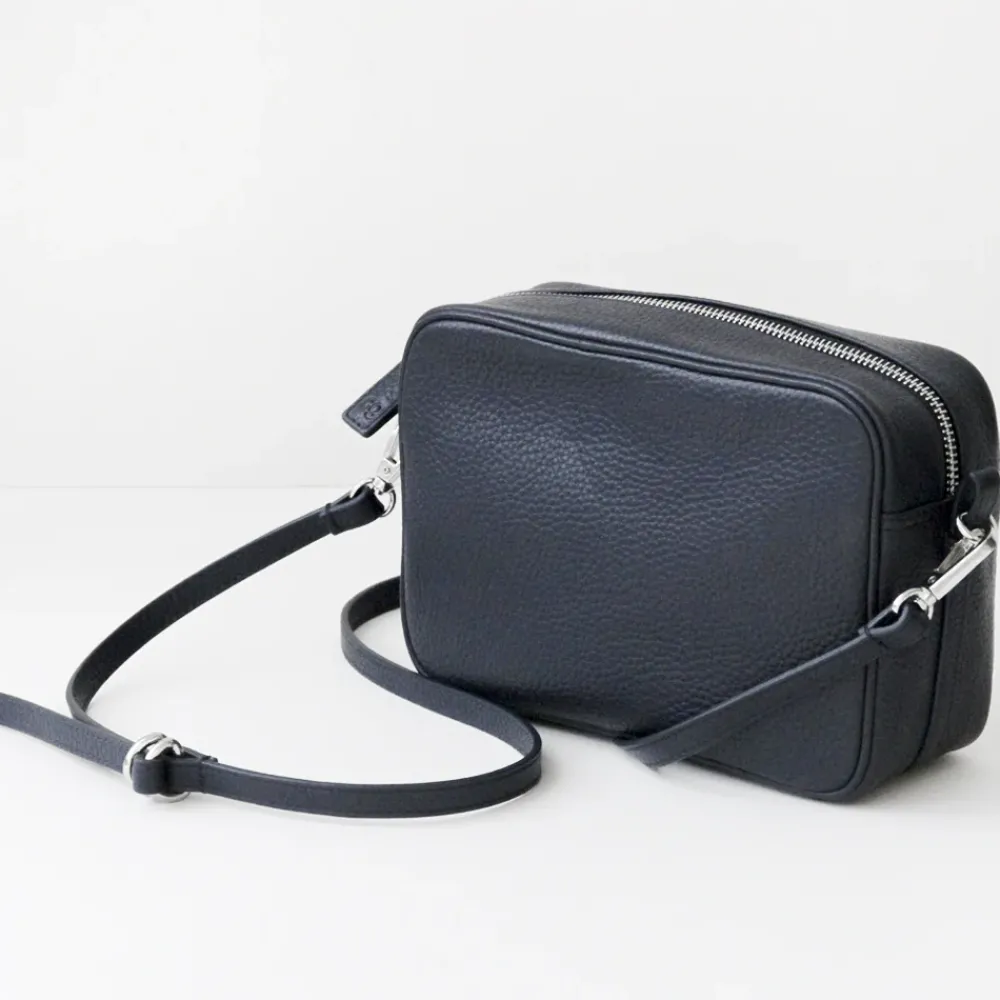 Navy Leather Camera Bag>Caroline Gardner Discount
